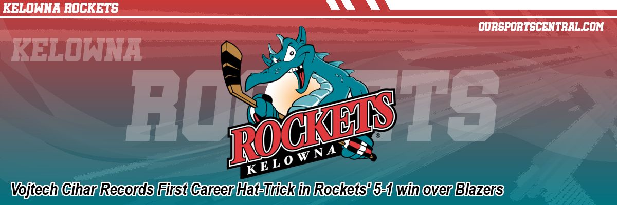 Vojtech Cihar Records First Career Hat-Trick in Rockets' 5-1 win over Blazers
