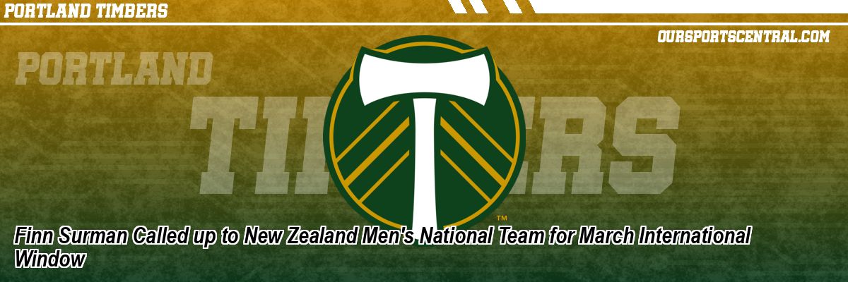 Finn Surman Called up to New Zealand Men's National Team for March International Window