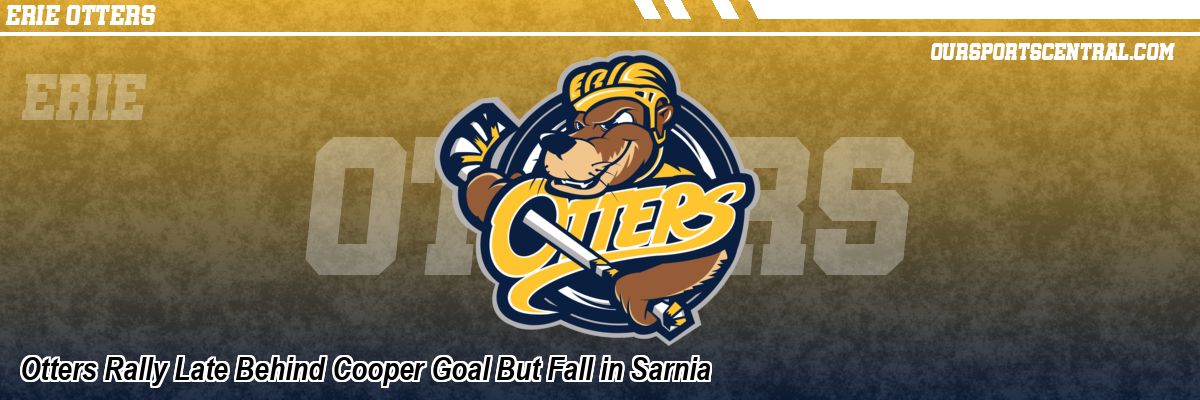 Otters Rally Late Behind Cooper Goal But Fall in Sarnia