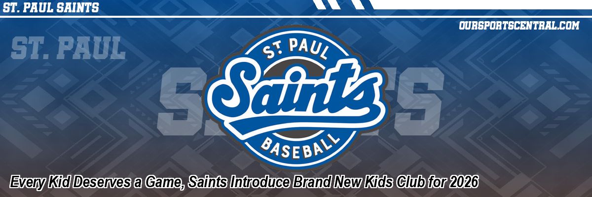 Every Kid Deserves a Game, Saints Introduce Brand New Kids Club for 2026