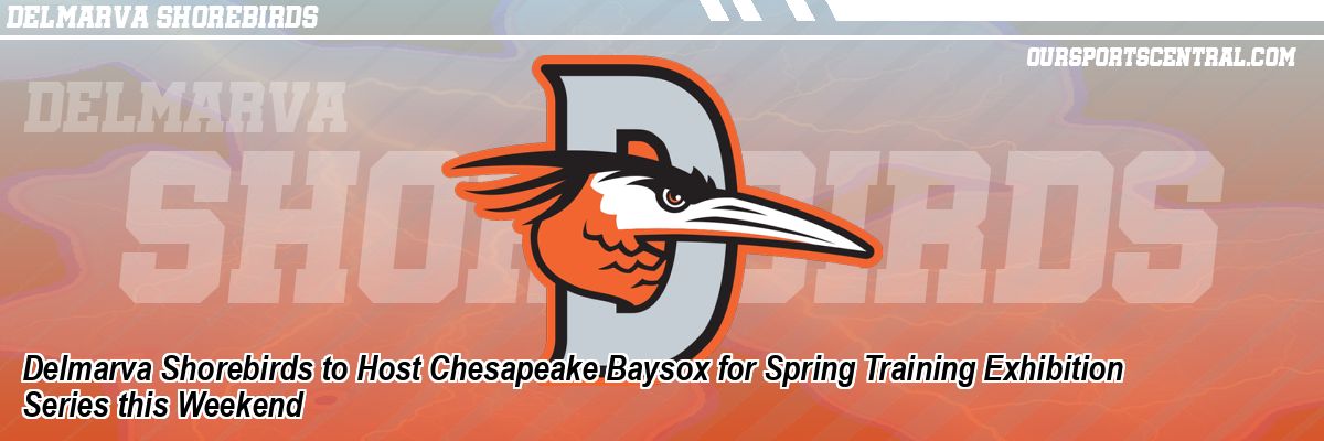 Delmarva Shorebirds to Host Chesapeake Baysox for Spring Training Exhibition Series this Weekend