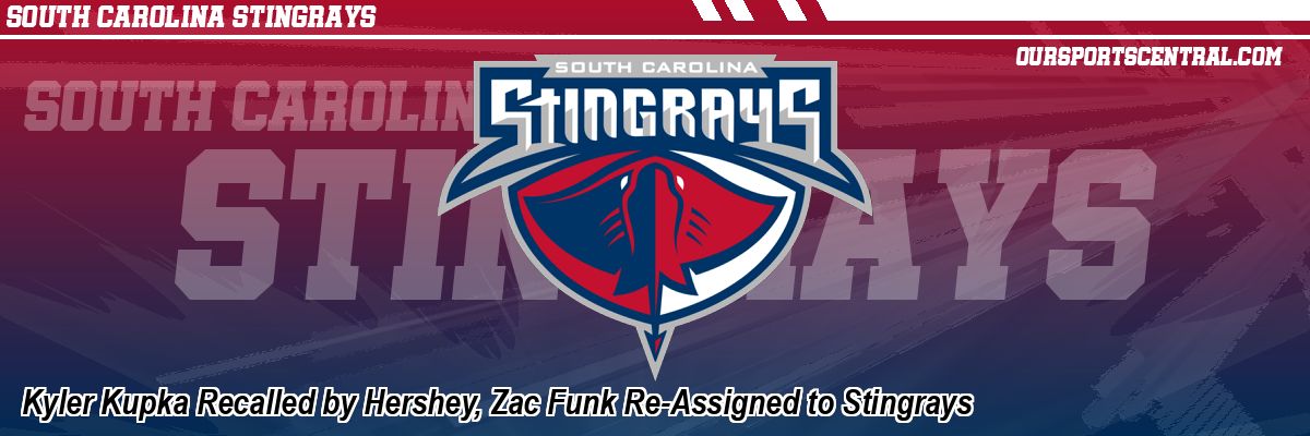 Kyler Kupka Recalled by Hershey, Zac Funk Re-Assigned to Stingrays