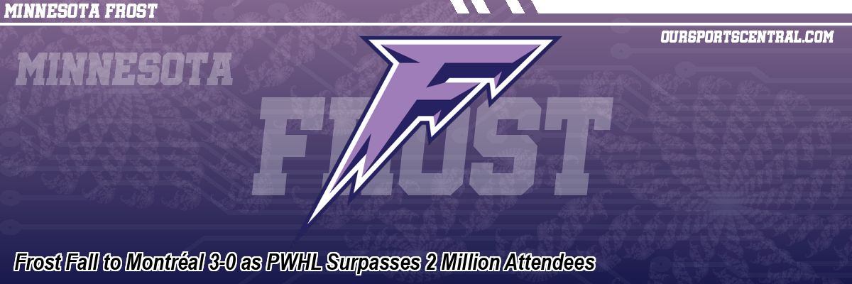 Frost Fall to Montréal 3-0 as PWHL Surpasses 2 Million Attendees