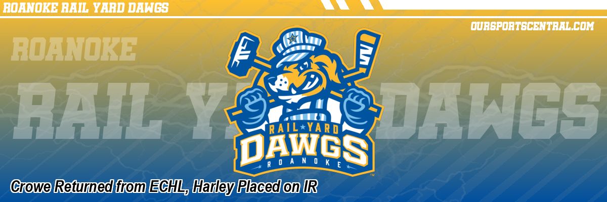 Crowe Returned from ECHL, Harley Placed on IR