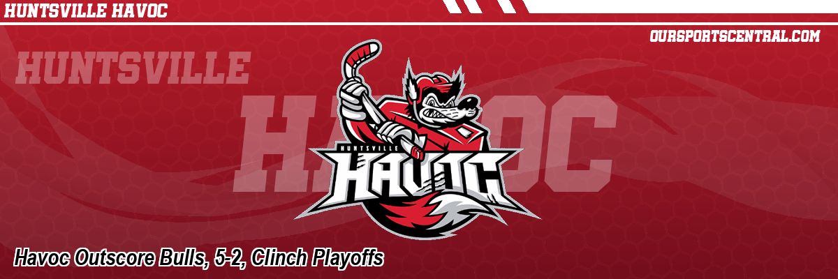 Havoc Outscore Bulls, 5-2, Clinch Playoffs