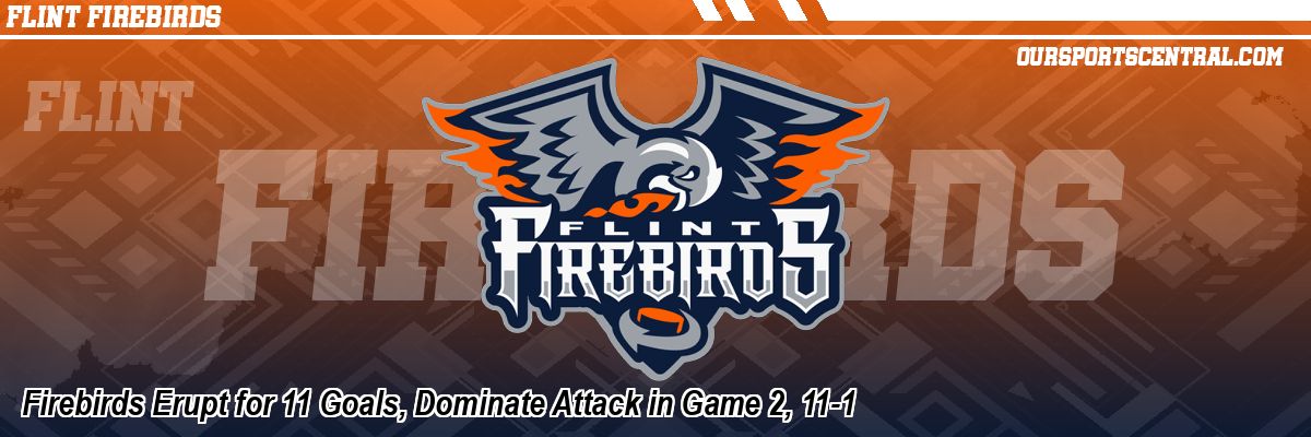 Firebirds Erupt for 11 Goals, Dominate Attack in Game 2, 11-1