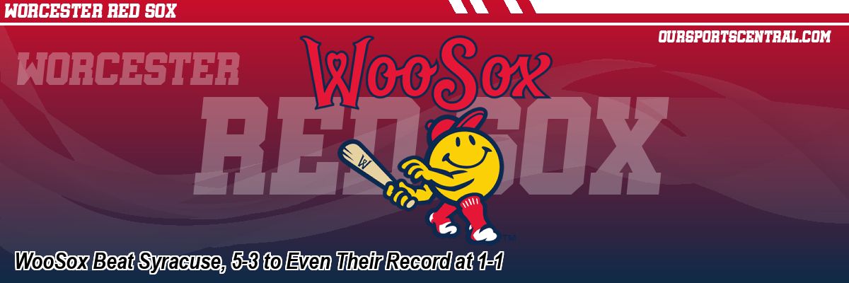 WooSox Beat Syracuse, 5-3 to Even Their Record at 1-1