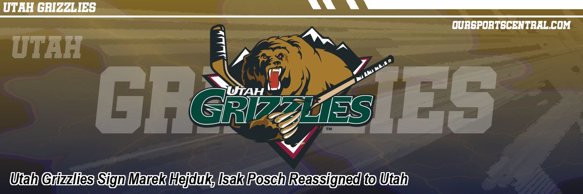 Utah Grizzlies Sign Marek Hejduk, Isak Posch Reassigned to Utah