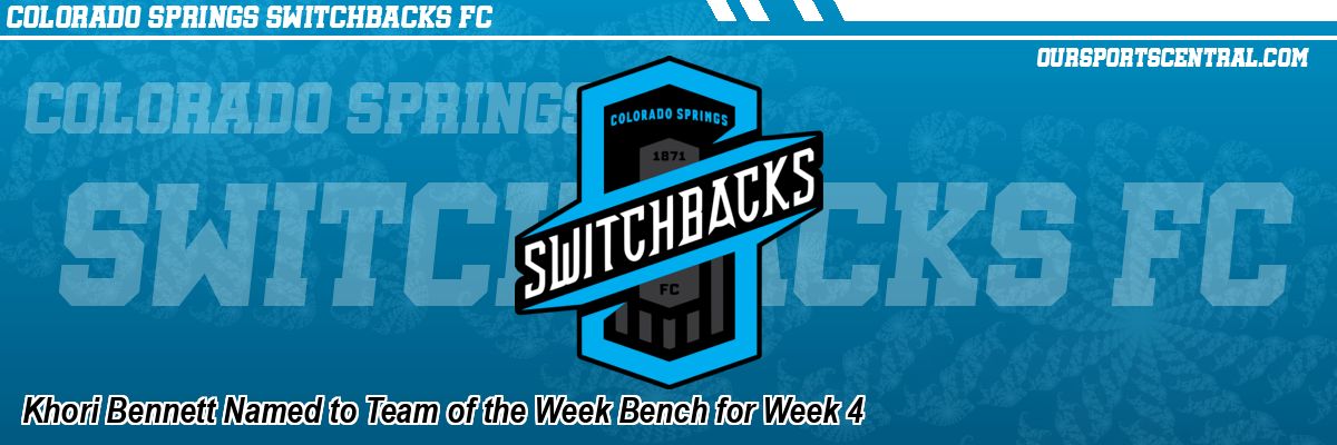 Khori Bennett Named to Team of the Week Bench for Week 4