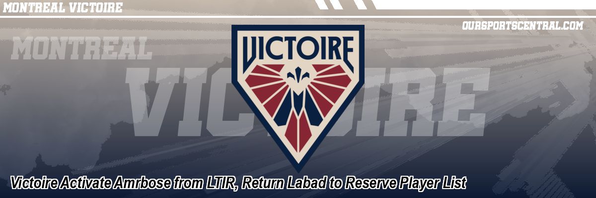 Victoire Activate Amrbose from LTIR, Return Labad to Reserve Player List