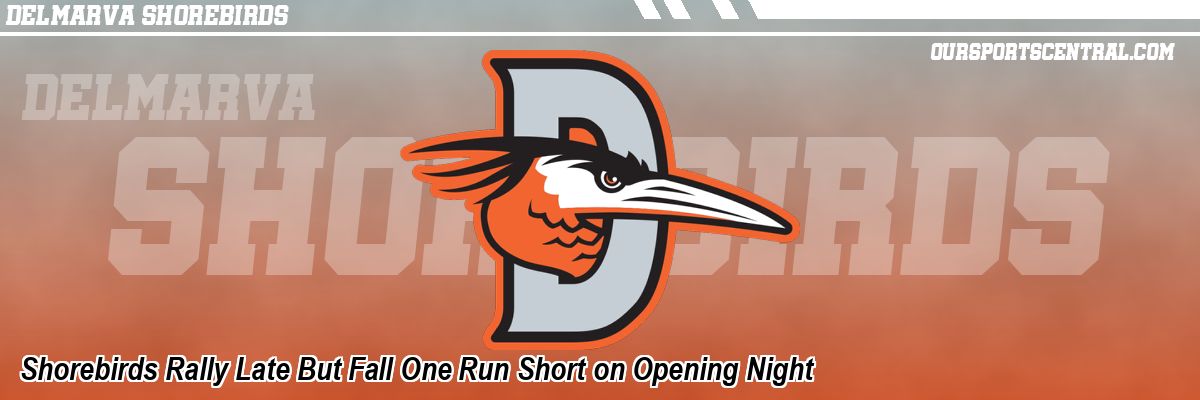 Shorebirds Rally Late But Fall One Run Short on Opening Night