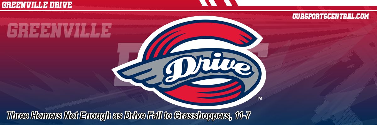 Three Homers Not Enough as Drive Fall to Grasshoppers, 11-7