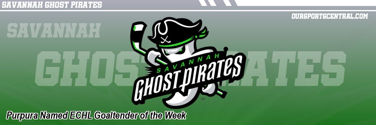 Purpura Named ECHL Goaltender of the Week