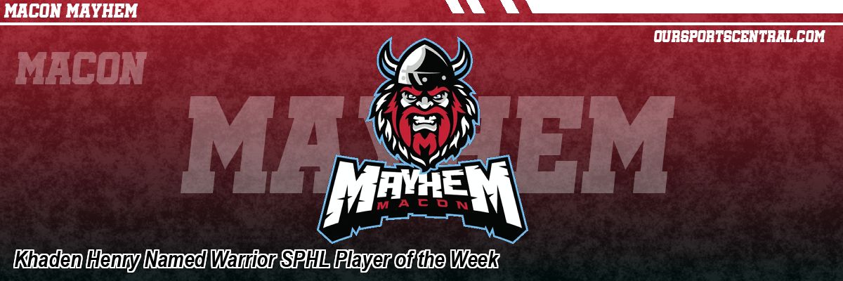 Khaden Henry Named Warrior SPHL Player of the Week