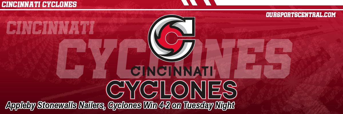 Appleby Stonewalls Nailers, Cyclones Win 4-2 on Tuesday Night