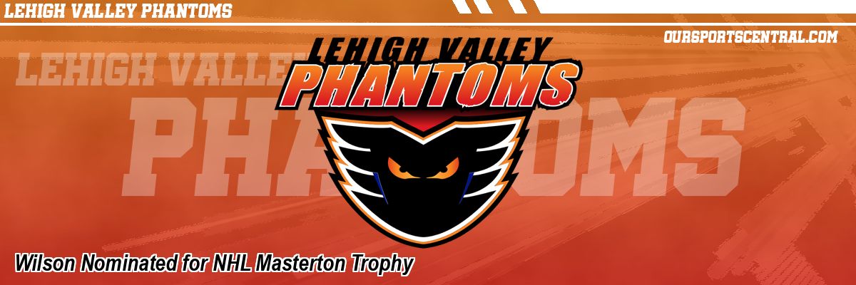 Wilson Nominated for NHL Masterton Trophy