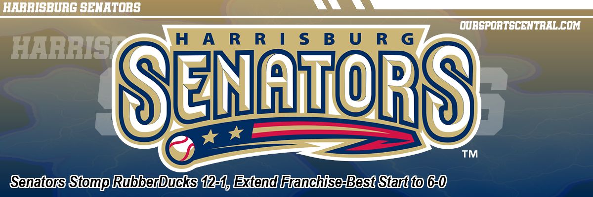 Senators Stomp RubberDucks 12-1, Extend Franchise-Best Start to 6-0
