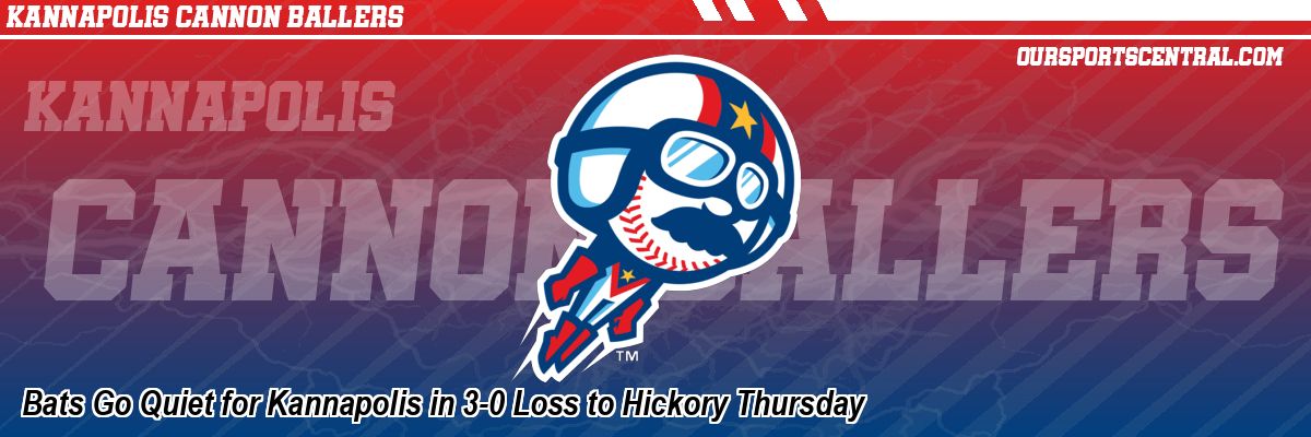 Bats Go Quiet for Kannapolis in 3-0 Loss to Hickory Thursday