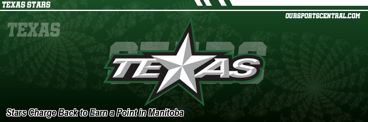 Stars Charge Back to Earn a Point in Manitoba