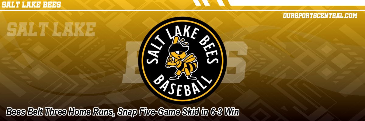 Bees Belt Three Home Runs, Snap Five-Game Skid in 6-3 Win