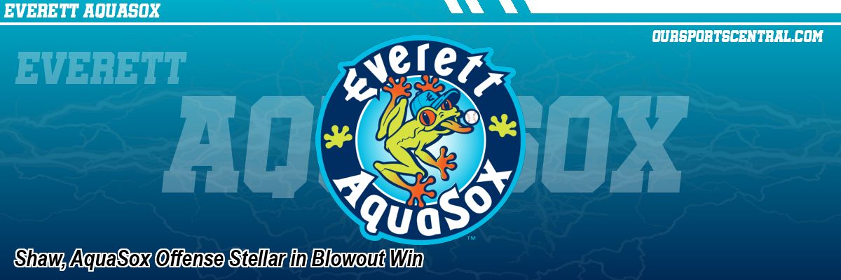Shaw, AquaSox Offense Stellar in Blowout Win