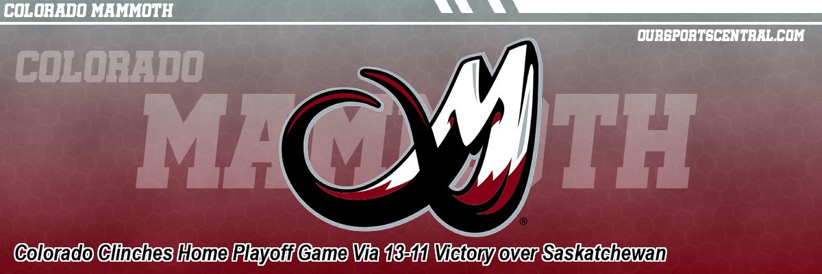 Colorado Clinches Home Playoff Game Via 13-11 Victory over Saskatchewan