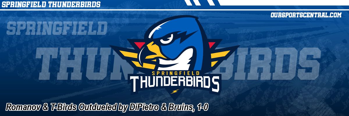 Romanov & T-Birds Outdueled by DiPietro & Bruins, 1-0