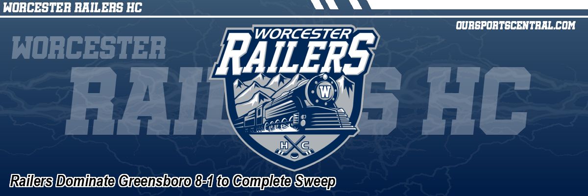 Railers Dominate Greensboro 8-1 to Complete Sweep