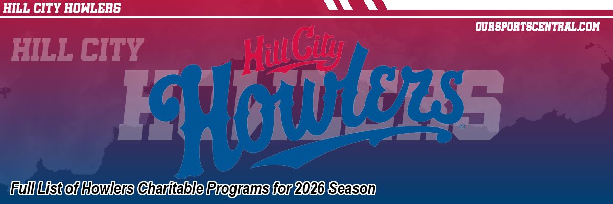 Full List of Howlers Charitable Programs for 2026 Season