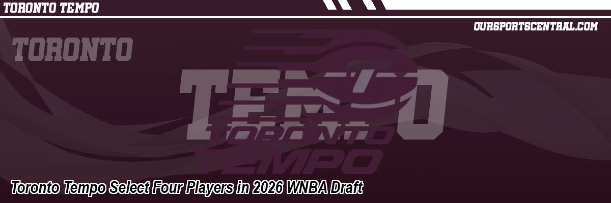 Toronto Tempo Select Four Players in 2026 WNBA Draft