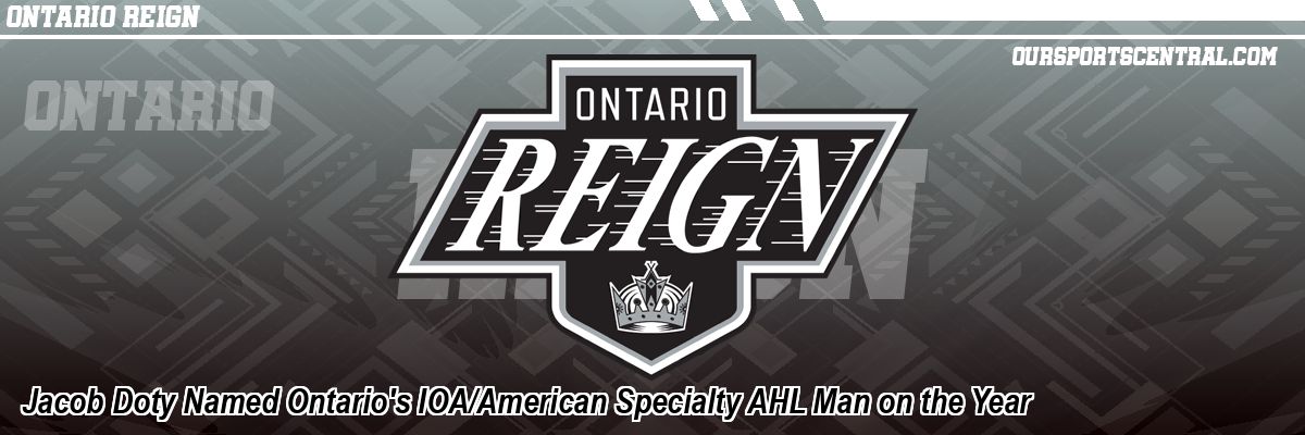 Jacob Doty Named Ontario's IOA/American Specialty AHL Man on the Year