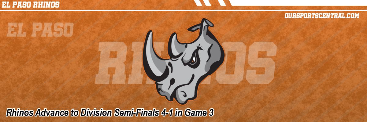 Rhinos Advance to Division Semi-Finals 4-1 in Game 3