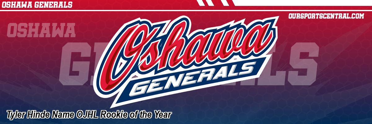 Tyler Hinde Name OJHL Rookie of the Year