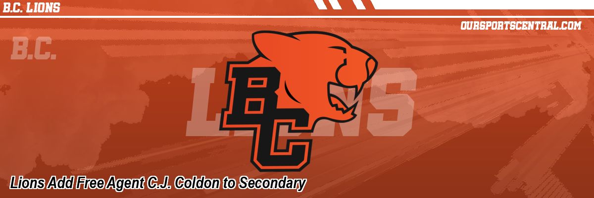 Lions Add Free Agent C.J. Coldon to Secondary