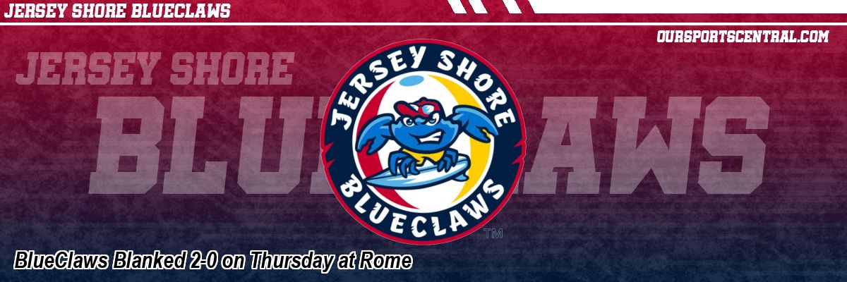 BlueClaws Blanked 2-0 on Thursday at Rome
