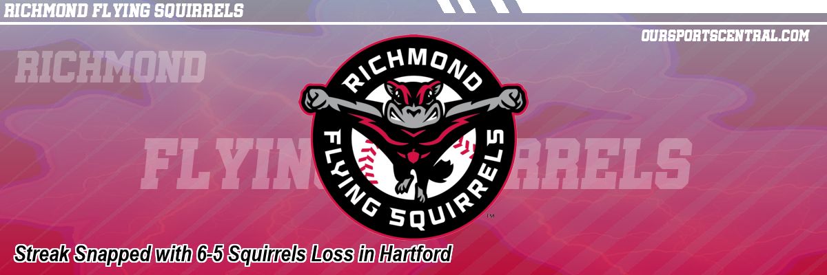 Streak Snapped with 6-5 Squirrels Loss in Hartford