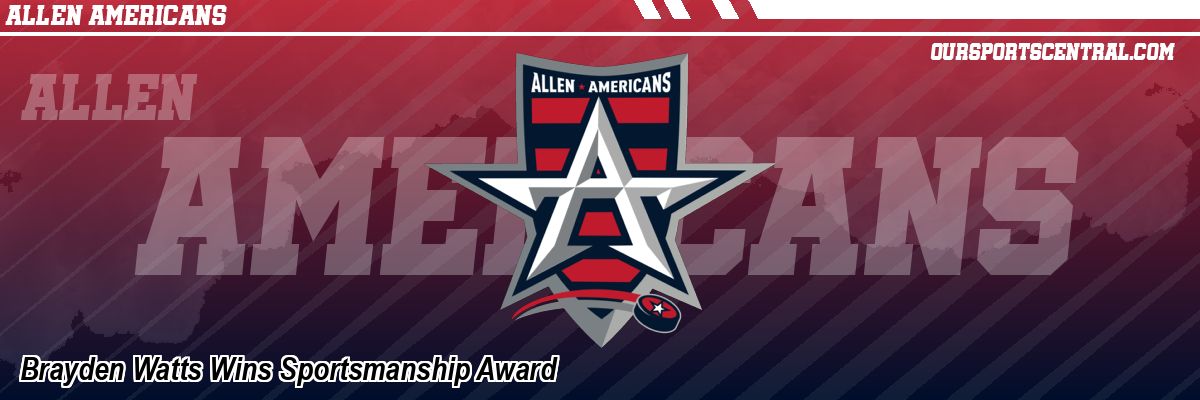 Brayden Watts Wins Sportsmanship Award