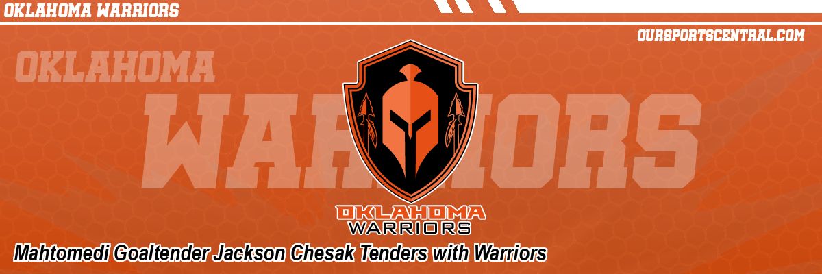 Mahtomedi Goaltender Jackson Chesak Tenders with Warriors