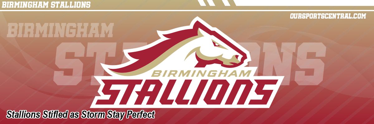Stallions Stifled as Storm Stay Perfect