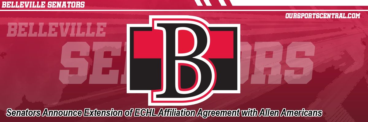 Senators Announce Extension of ECHL Affiliation Agreement with Allen Americans