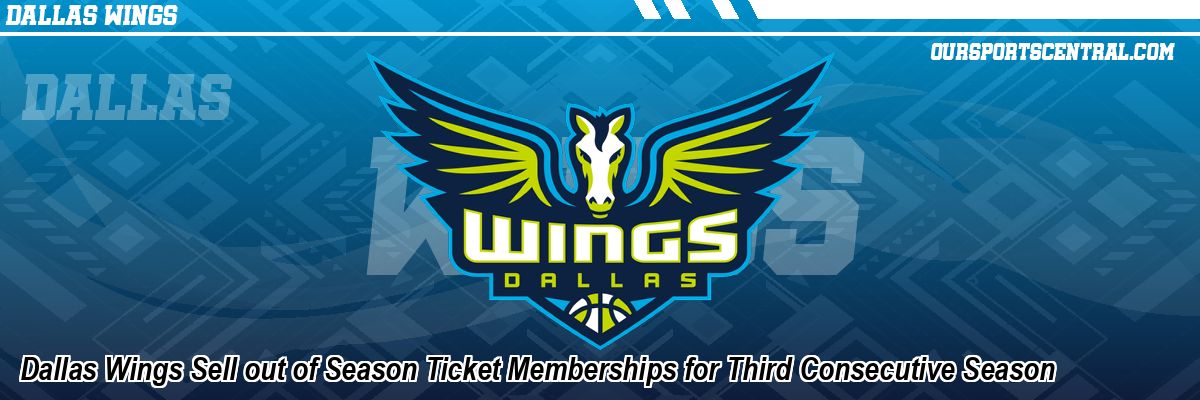 Dallas Wings Sell out of Season Ticket Memberships for Third Consecutive Season