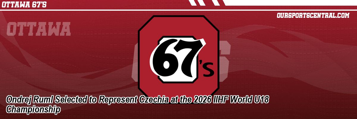 Ondrej Ruml Selected to Represent Czechia at the 2026 IIHF World U18 Championship