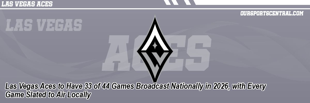 Las Vegas Aces to Have 33 of 44 Games Broadcast Nationally in 2026, with Every Game Slated to Air Locally