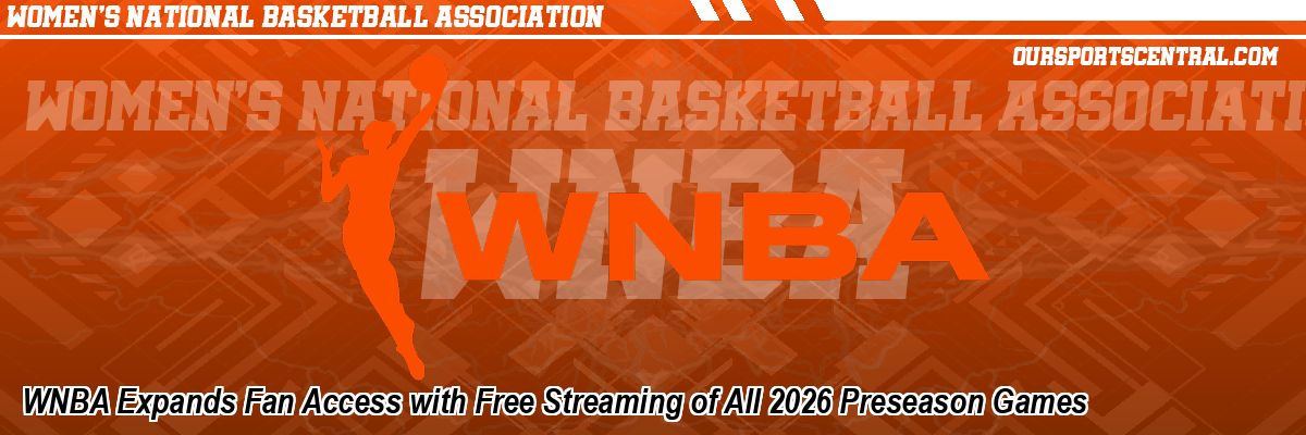 WNBA Expands Fan Access with Free Streaming of All 2026 Preseason Games