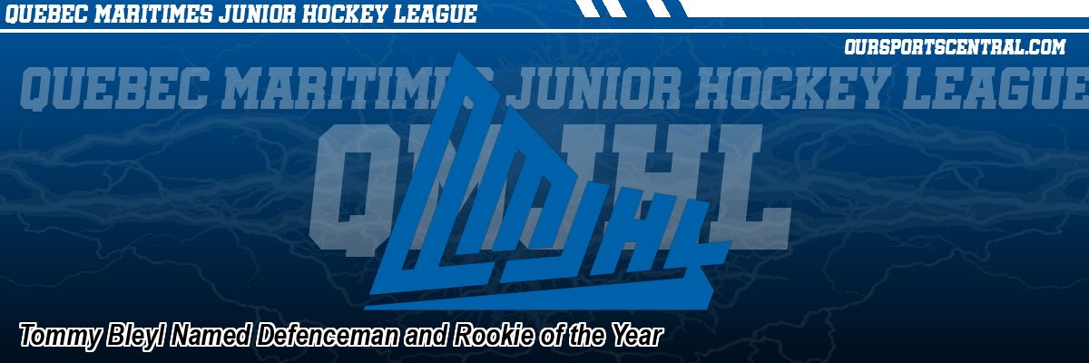 Tommy Bleyl Named Defenceman and Rookie of the Year