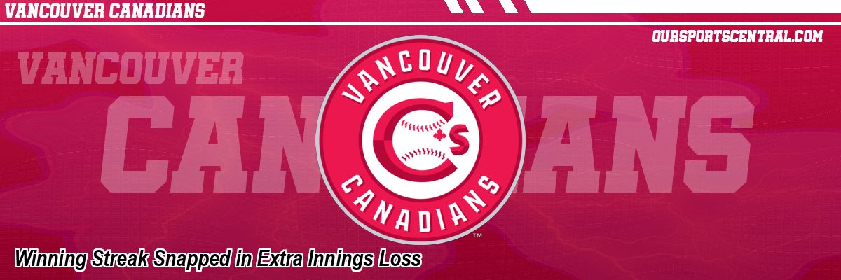 Winning Streak Snapped in Extra Innings Loss