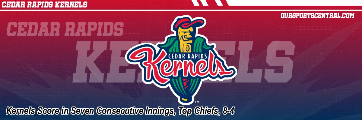 Kernels Score in Seven Consecutive Innings, Top Chiefs, 8-4