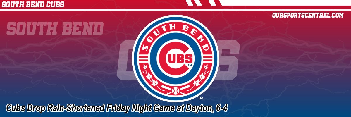 Cubs Drop Rain-Shortened Friday Night Game at Dayton, 6-4