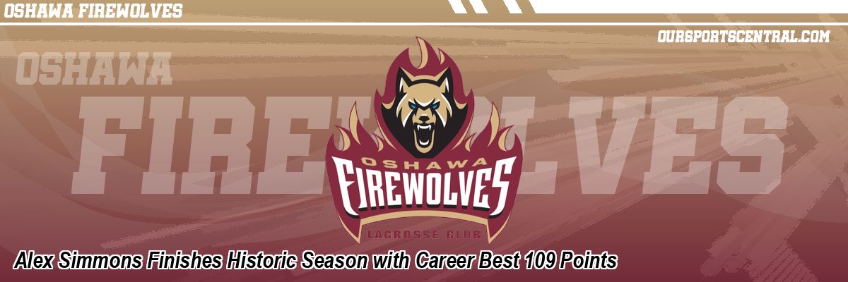 Alex Simmons Finishes Historic Season with Career Best 109 Points