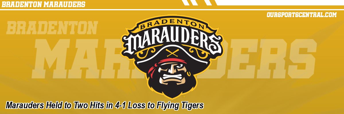 Marauders Held to Two Hits in 4-1 Loss to Flying Tigers
